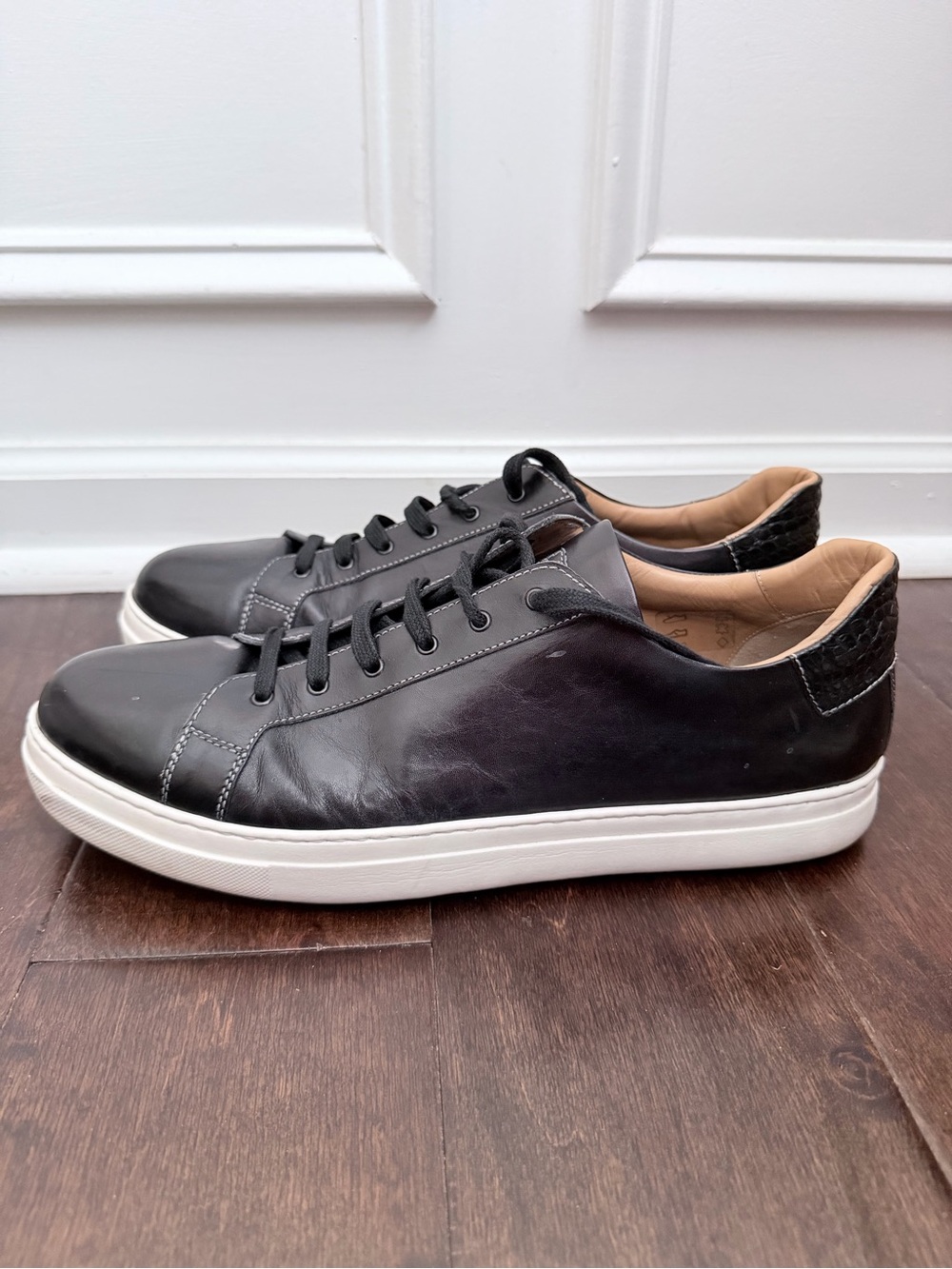 Hideoki Bespoke men sneakers black Italy 12